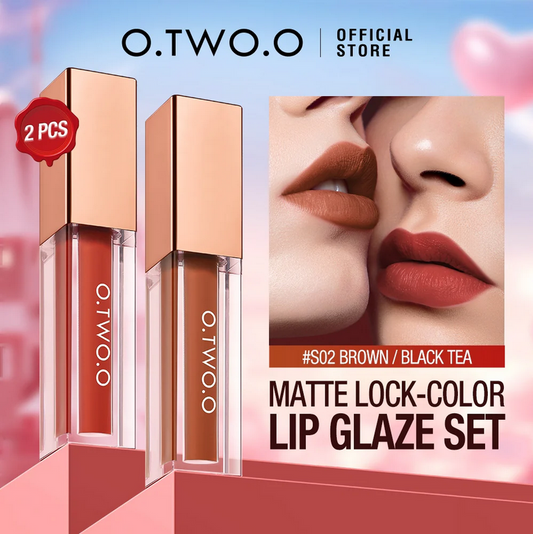 O.Two.O Matte Lock Color Lip Glaze Set