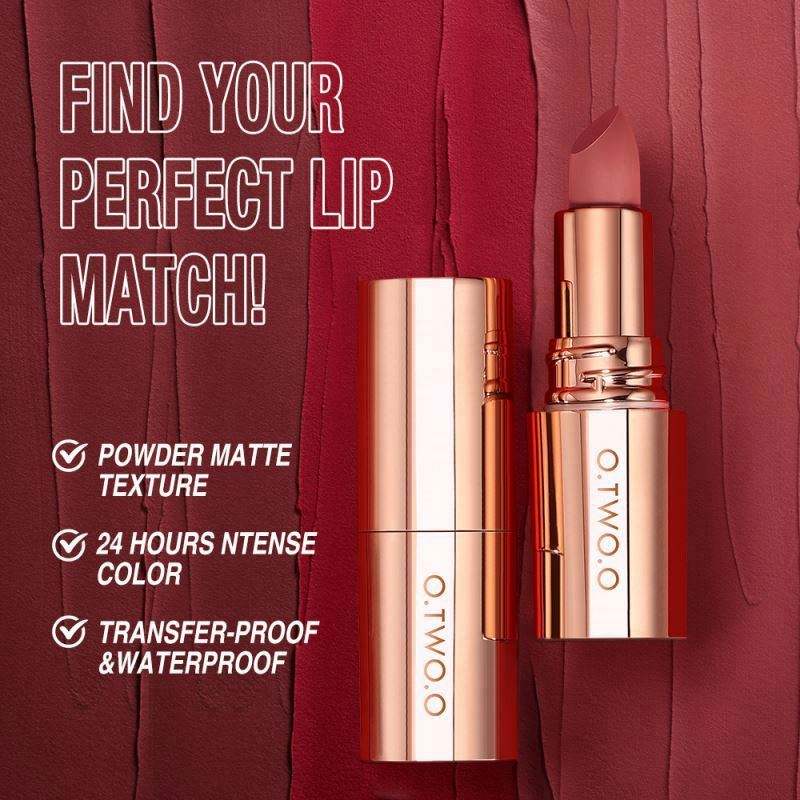 O.TWO.O Matte Misty Kiss Lock Color Waterproof Lipstick