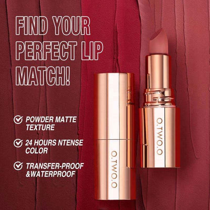 O.TWO.O Matte Misty Kiss Lock Color Waterproof Lipstick