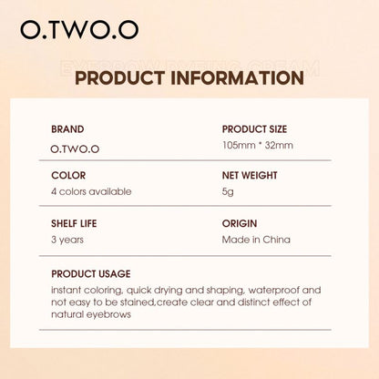O.Two.O Natural Shaping Dying Eyebrow Cream