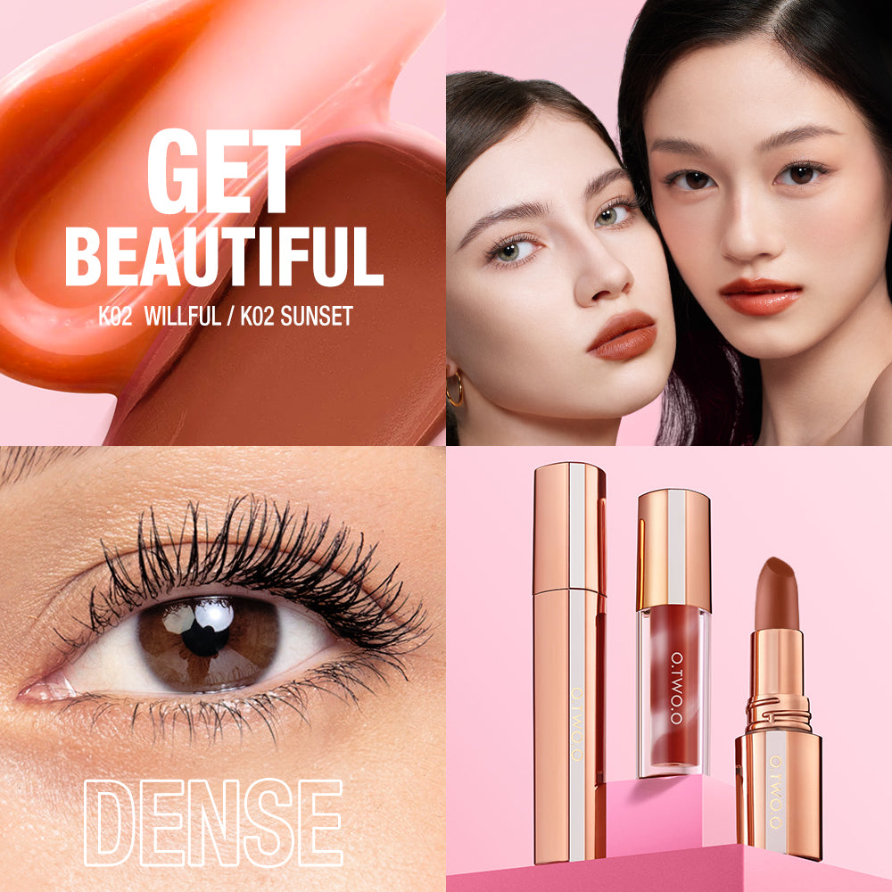 O.Two.O Get Beautiful Charm Blooming Lip & Eye Makeup Set