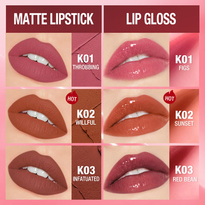 O.Two.O Get Beautiful Charm Blooming Lip & Eye Makeup Set