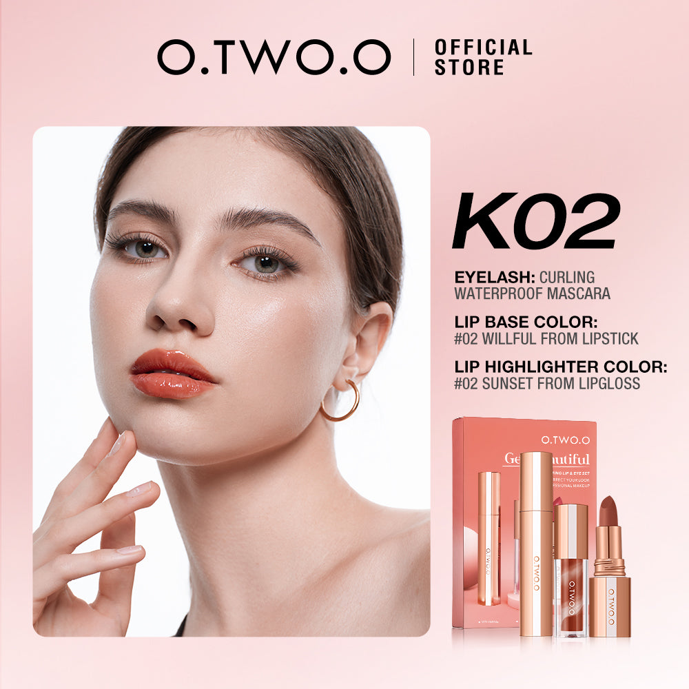 O.Two.O Get Beautiful Charm Blooming Lip & Eye Makeup Set