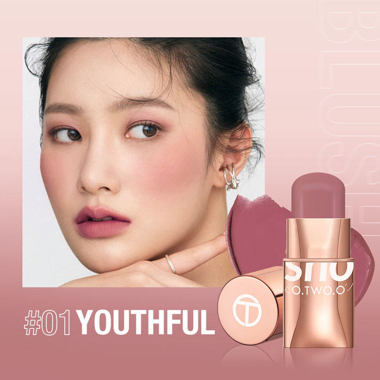 O.Two.O Glow Colour Creamy Mouse Blush Stick