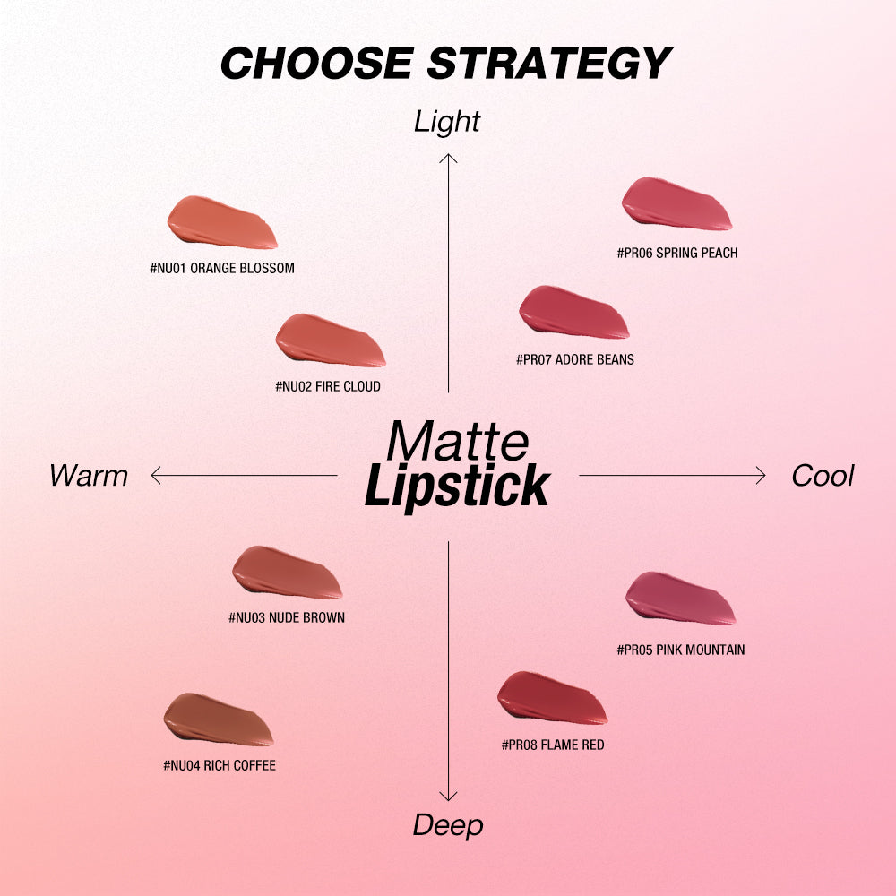 O.Two.O Light Cloudy Matte Lipstick