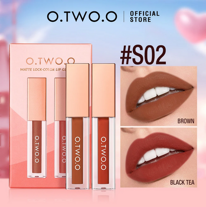 O.Two.O Matte Lock Color Lip Glaze Set