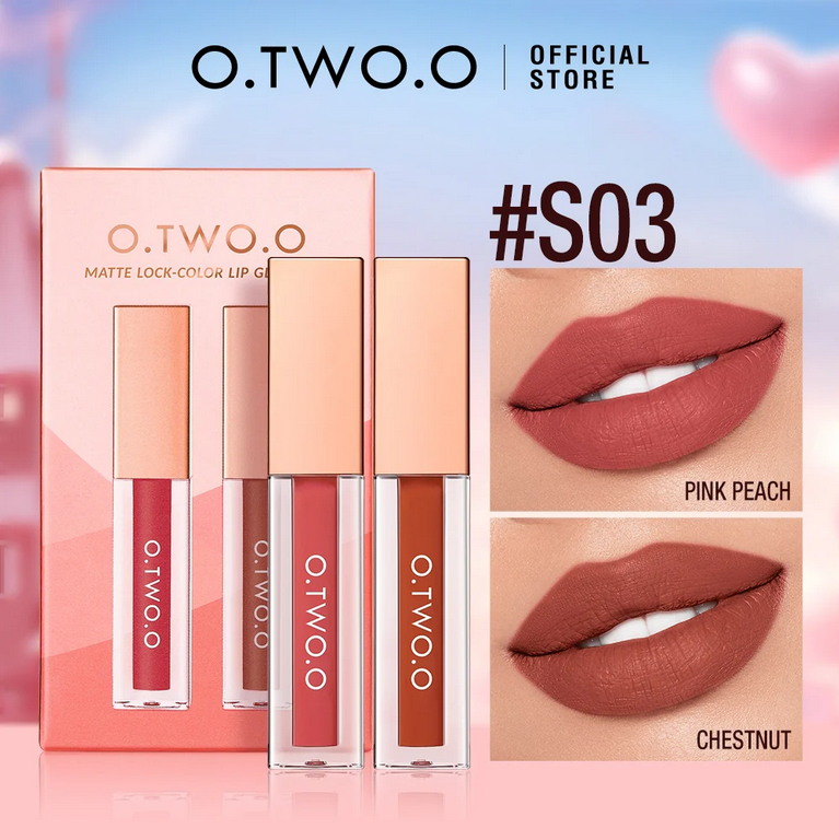O.Two.O Matte Lock Color Lip Glaze Set