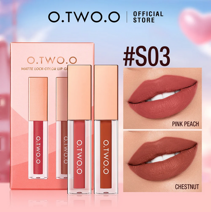 O.Two.O Matte Lock Color Lip Glaze Set