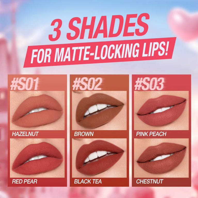 O.Two.O Matte Lock Color Lip Glaze Set